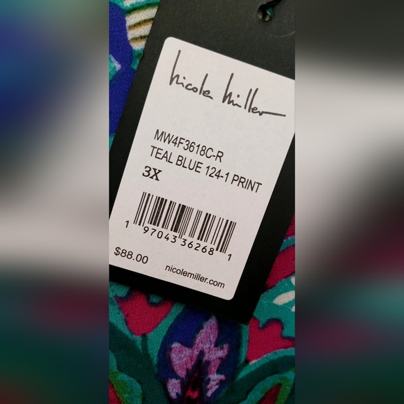 Nicole Miller Green and Purple Blouse - Picture 8 of 9